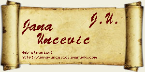 Jana Unčević vizit kartica
